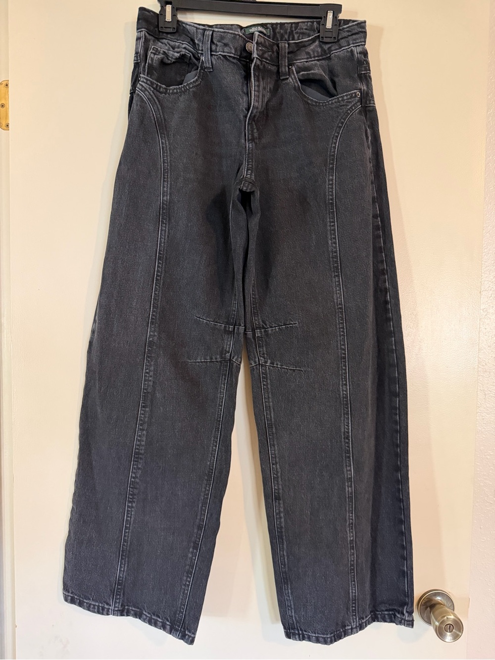 wild fable Black Denim Wide Leg Jeans